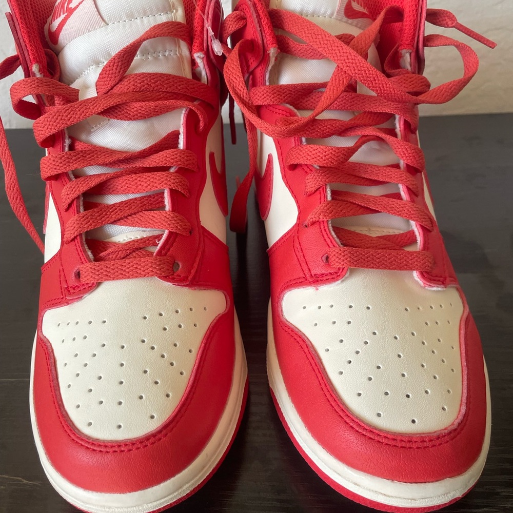 Nike Red and White Athletic Shoes